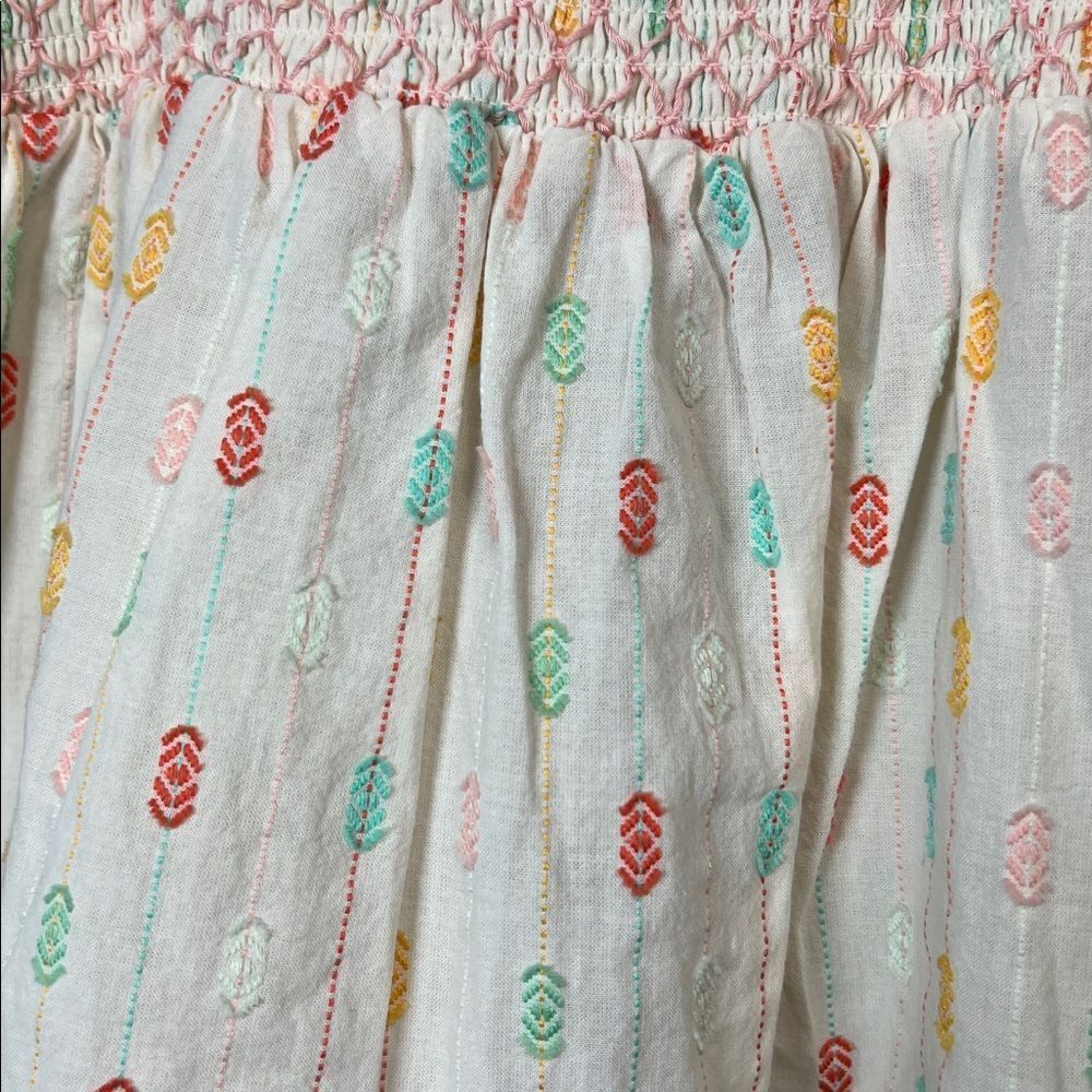 Matilda Jane cream smocked bodice embroidered top with lace trim size 14 - Picture 7 of 13